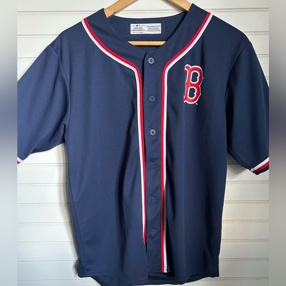 BOSTON RED SOX youth size 18 (XXL) authentic MLB jersey